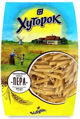 Макаронні вироби ХУТОРОК Пір'я, 800 г